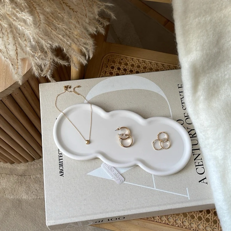 ถาดใส่เครื่องประดับ สร้อยคอ ถาดใส่ของ ถาดใส่กุญแจรถ