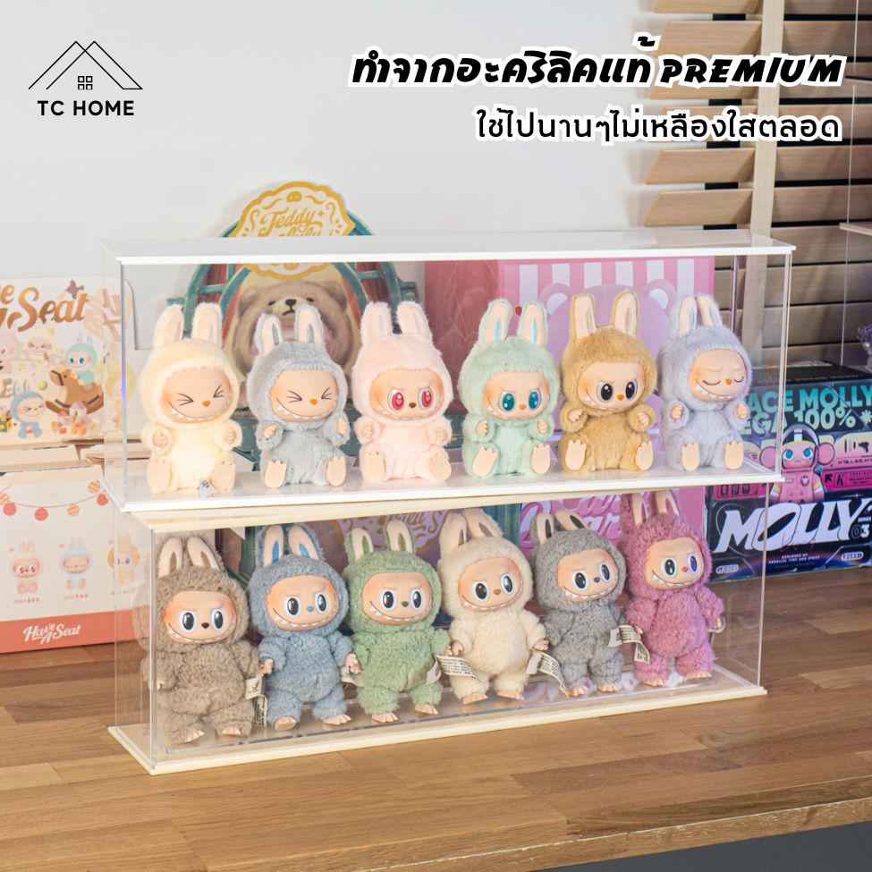TC HOME ตู้โชว์ Macaron Labubu 6 รุ่น ฝาเปิดสไลด์ ใส่ได้ 6 ตัว กล่องใส่ลาบูบู้ ใส่ลาบูบู้ได้ทั้ง V1 V2 - PD062 - รูปที่ 5