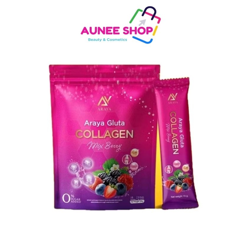 ส่งฟรี/มีไลฟ์  อารยาคอลลาเจน อารยามิกซ์ กลูต้า เซราไมด์ Araya Collagen Mix + Araya Ceramind + Araya 