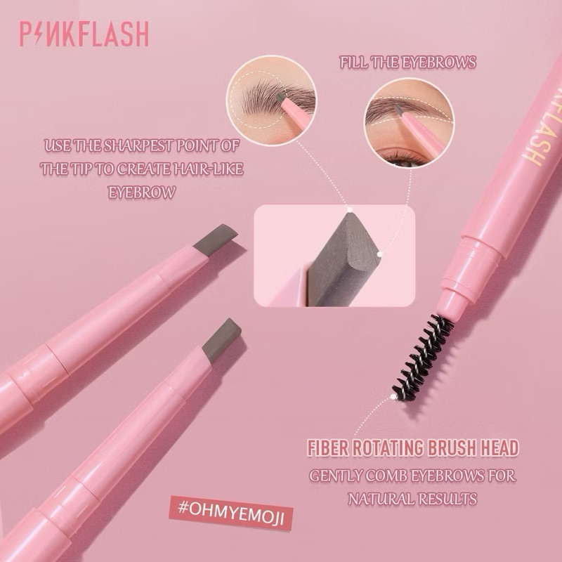 <พร้อมส่ง> Pinkflash Ohmyemoji ดินสอเขียนคิ้ว ติดทนนาน กันน้ำ 8 ชั่วโมง(แบบหมุน)