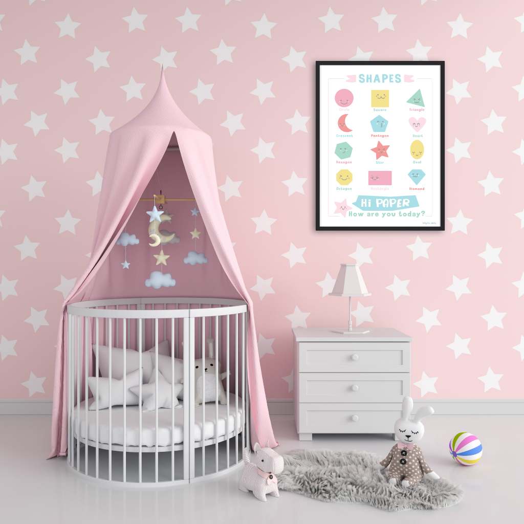 Baby Blue Whales โปสเตอร์เด็ก รูปทรง ใส่ชื่อได้ / Personalized Shapes Poster [Pre-Order รอสินค้า 7-14 วัน] ราคา ถูกที่สุด ดีลบีเคเค แกลเลอรีภาพที่ 2