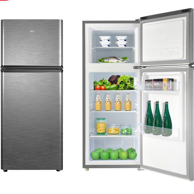 TCL ตู้เย็น 2 ประตู ขนาด 4Q/113L สีเงินหรือเทา รุ่น F118TMS/TMG ระบบ Defrost