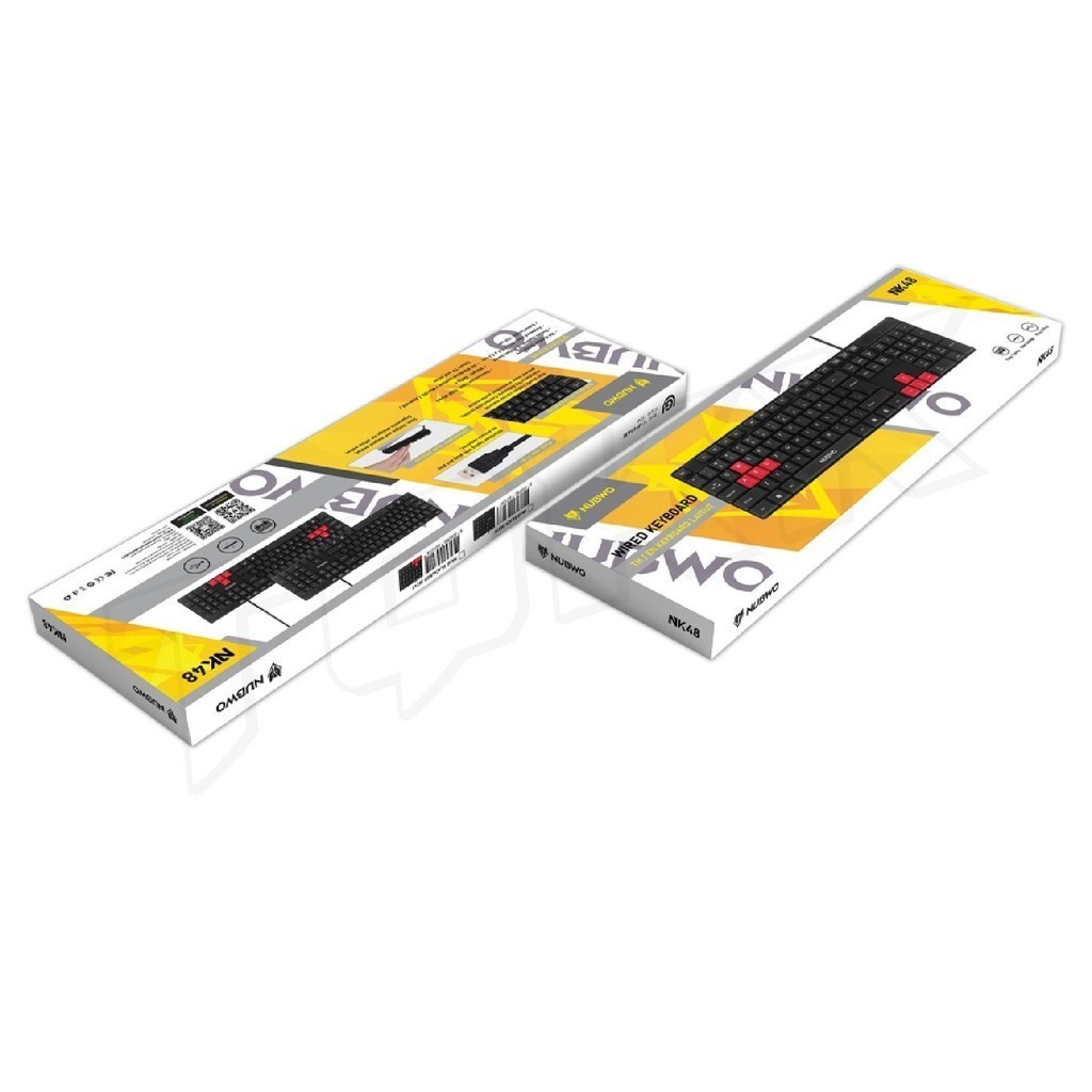 nubwo nk- 48คีบอร์ด คอมพิวเตอร์ หัวUSB มีสายปุ่มยาง กันน้ำได้