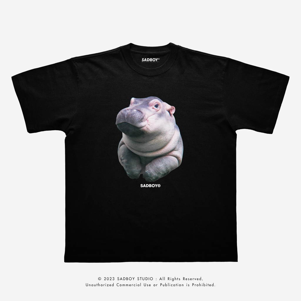 [ ส่งด่วน ] SADBOY® | Cutie hippo | 100% Organic Cotton