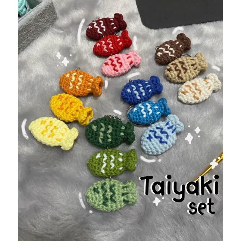 พวงกุญแจไหมพรม - Taiyaki Set 🐟