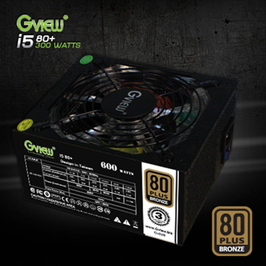 POWER SUPPLY GVIEW 600W (80+ BRONZE) พร้อมส่ง
