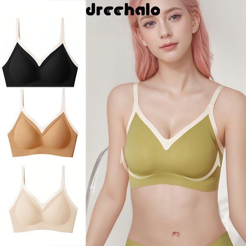 Dreeehaloบรา bra บราอกชิด เสื้อใน เสื้อชั้นใน บังทรงสวย กระชับอก บราไร้ขอบ บราไร้โครง ผ้านุ่มใส่สบายมาก บราปีกนก ดันทรง