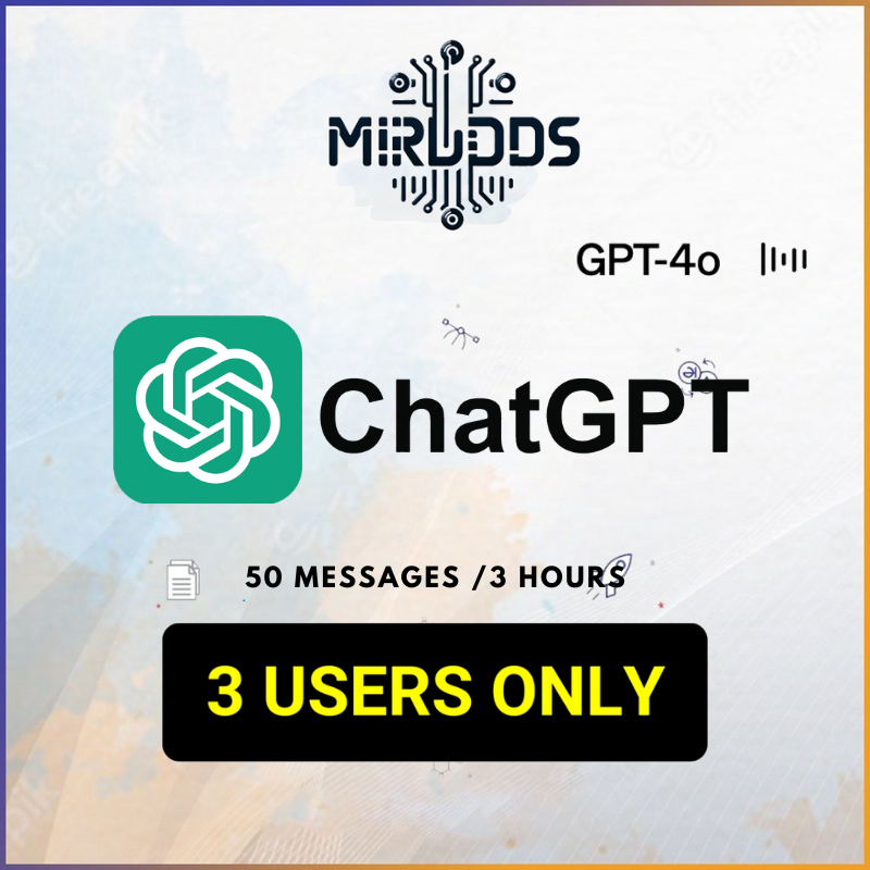 𝗖𝗵𝗮𝘁𝗚𝗣𝗧 4o 𝗖𝗵𝗮𝘁𝗚𝗣𝗧 4.0 𝗣𝗹𝘂𝘀 𝗔𝗰𝗰𝗼𝘂𝗻𝘁 3 users/รุ่นกระจกส่วนตัว
