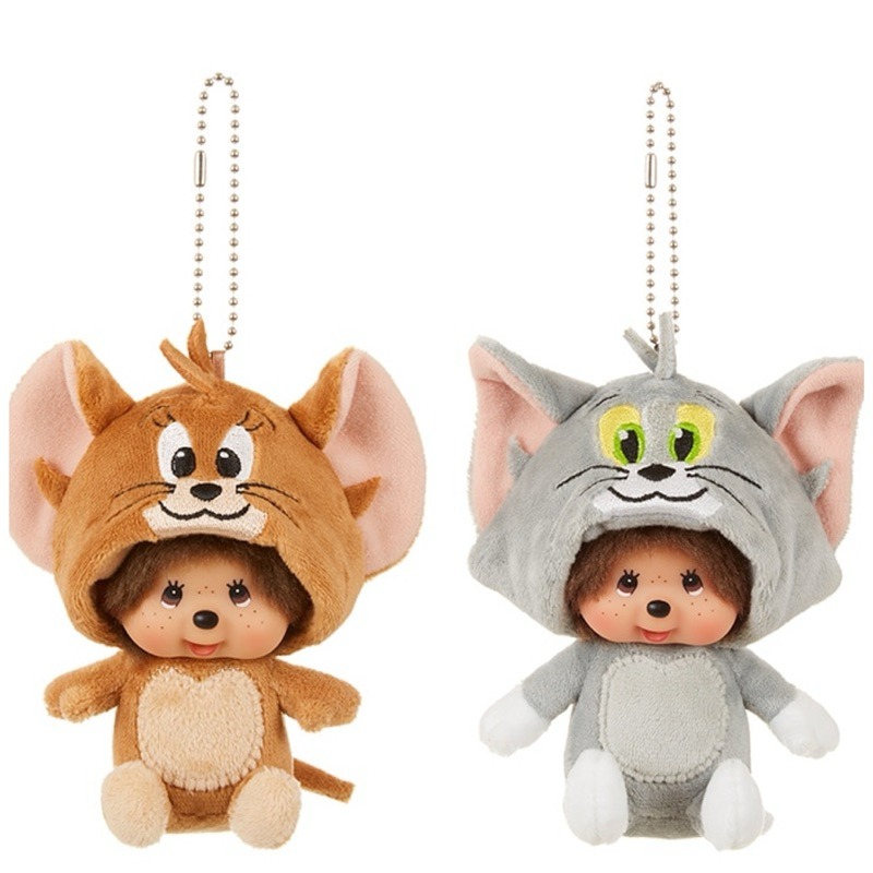 พร้อมส่ง Monchichi x tom&jerry พวงกุญแจตุ๊กตาห้อยกระเป๋าม่อนชิชิทอมแอนด์เจอร์รี่ ของแท้จากญี่ปุ่น