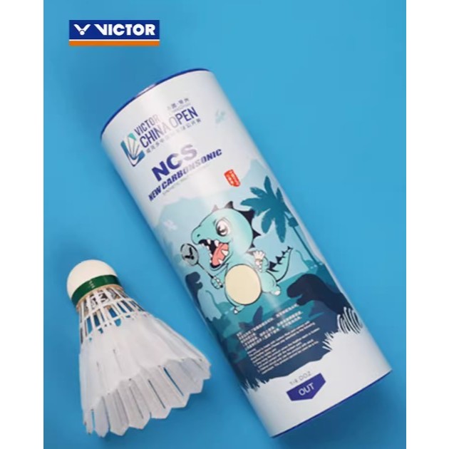 VICTOR ลูกแบดมินตันขนสังเคราะห์ CARBON SONIC รุ่น NCSCO ( 1 หลอด 3 ลูก )