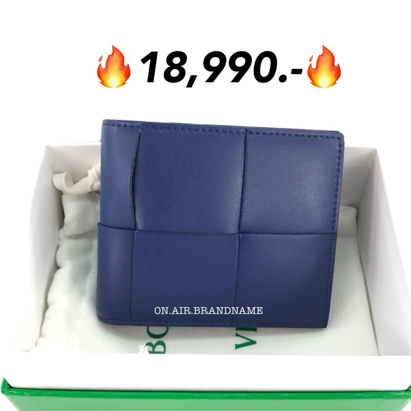 New bottega 6 cards wallet สีน้ำเงินสวย