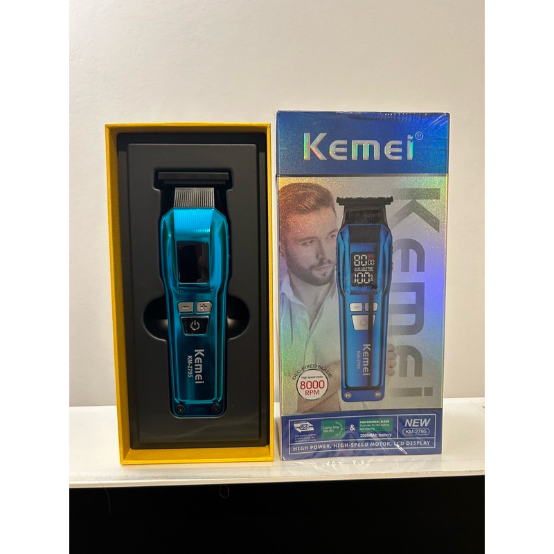 KEMEI Km-2795 ปัตตาเลี่ยน ปรับระดับความความแรงได้4ระดับ กรรขอบเป็นจอ led บอกแบตละความแรง