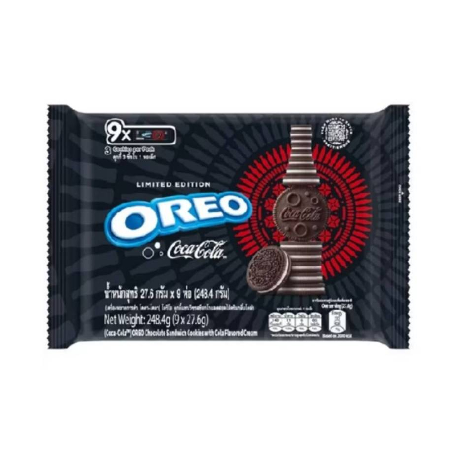 ใหม่ล่าสุด Oreo x CocaCola Limited Edition คุกกี้โอริโอ้ รสโค้ก 27.6 กรัม x9 ห่อเล็ก