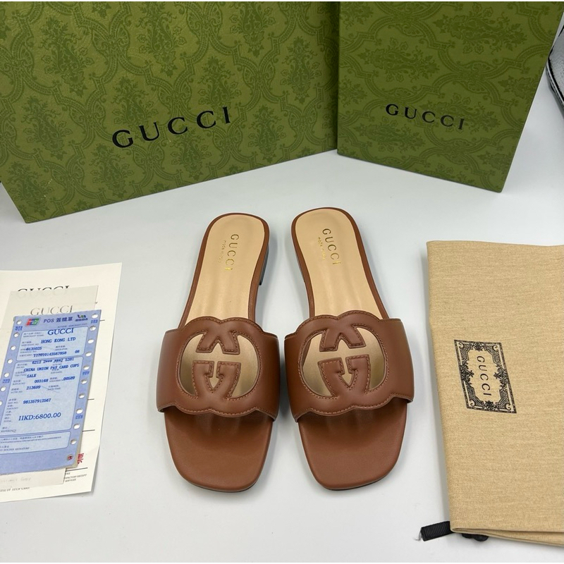 จัดโปร รองเท้าแตะ Gu.c*i แบบสวม งานHi end 1:1 (size36-40)แถมกล่อง ตรงปก