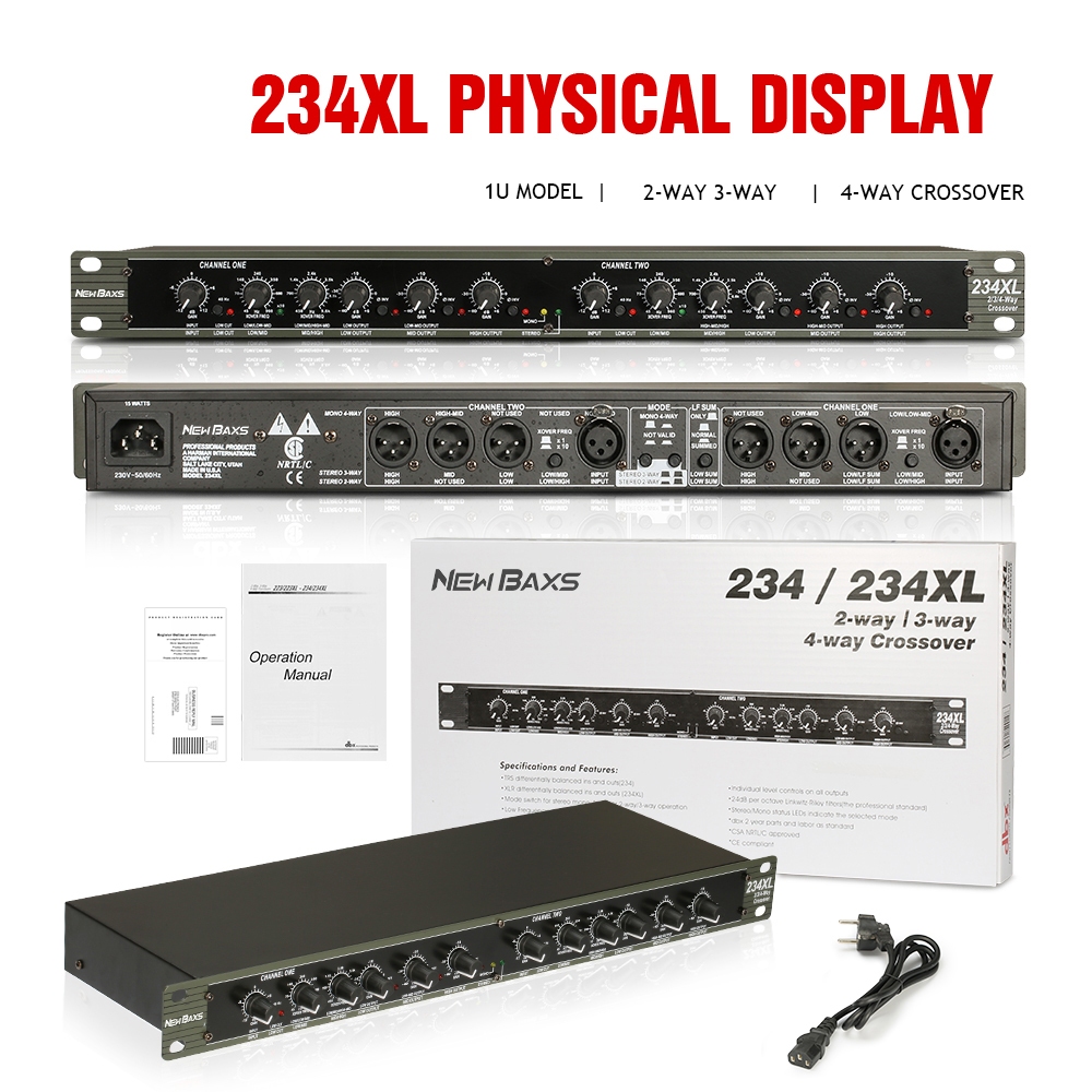 NEW BAXS 223XL/234XL ครอสโอเวอร์ซับวูฟเฟอร์ STAGE Performance Audio อิเล็กทรอนิกส์ KTV แบบสองทาง/สามทางแถบป