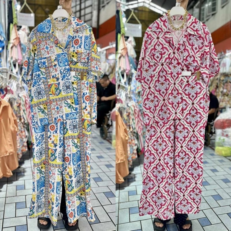ชุดเซ็ทสาวอวบพลัสไซส์ เสื้อ+กางเกงขายาว งานป้ายPream ผ้าเปลือกไม้นิ่มๆ แฟชั่นสาวอวบ