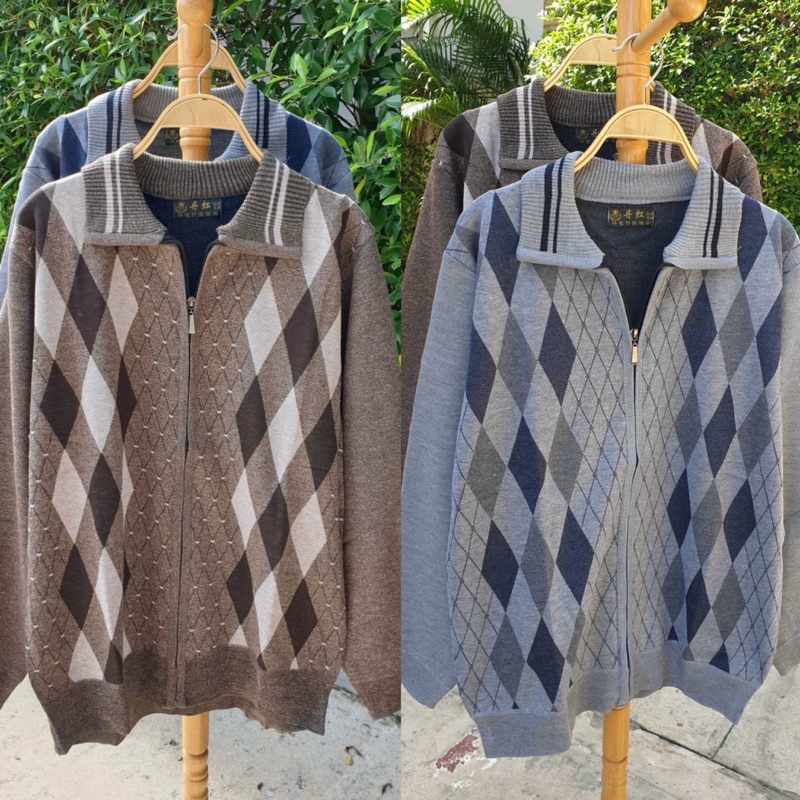 เสื้อไหมพรมคุณตา เสื้อไหมพรมคนเเก่ เสื้อไหมพรมผู้ชาย