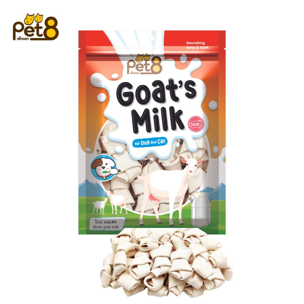 Pet8 Goat's Milk ขนมนมแพะ สำหรับสุนัขและแมว 450g - รูปที่ 3