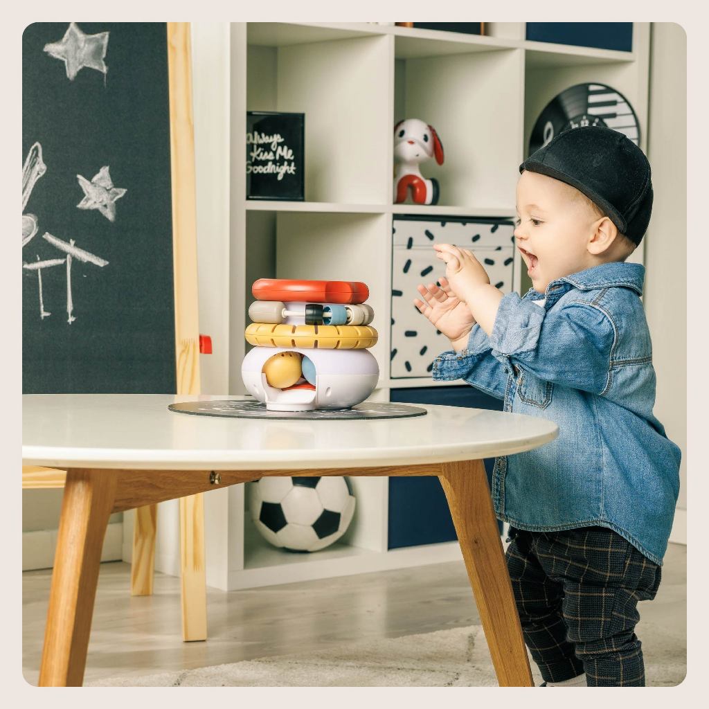 Tiny Rockers Stacking Toy ของเล่นเสริมพัฒนาการ ของเล่นห่วงต่อ — صورة 6