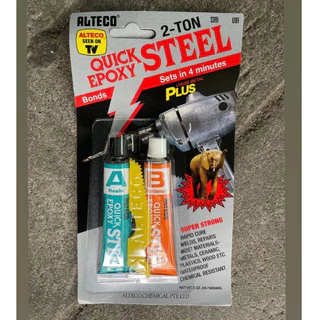 [ของแท้ ‼️] ALTECO กาวปะเหล็กแห้งเร็ว สารพัดประโยชน์ หลอดคู่ 2 ตัน ALTECO สูตรแห้งเร็ว4นาที ใช้งานซ่อมที่ต้องการความเร็ว
