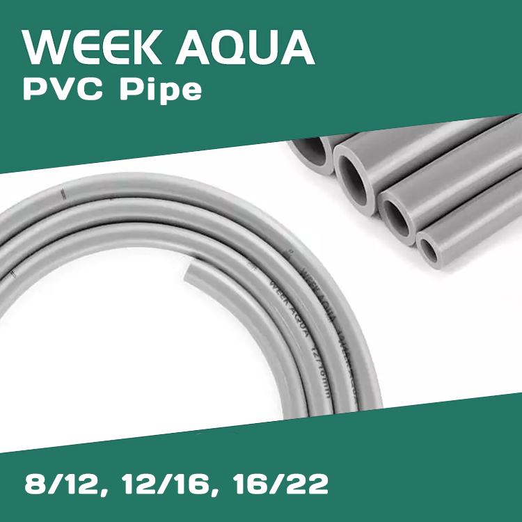 Week Aqua PVC Pipe สายยาง PVC กรองนอกตู้ปลา ตู้ไม้น้ำ มี 3 ขนาด 8/12,12/16,16/22 แบ่งขายเป็นเมตร