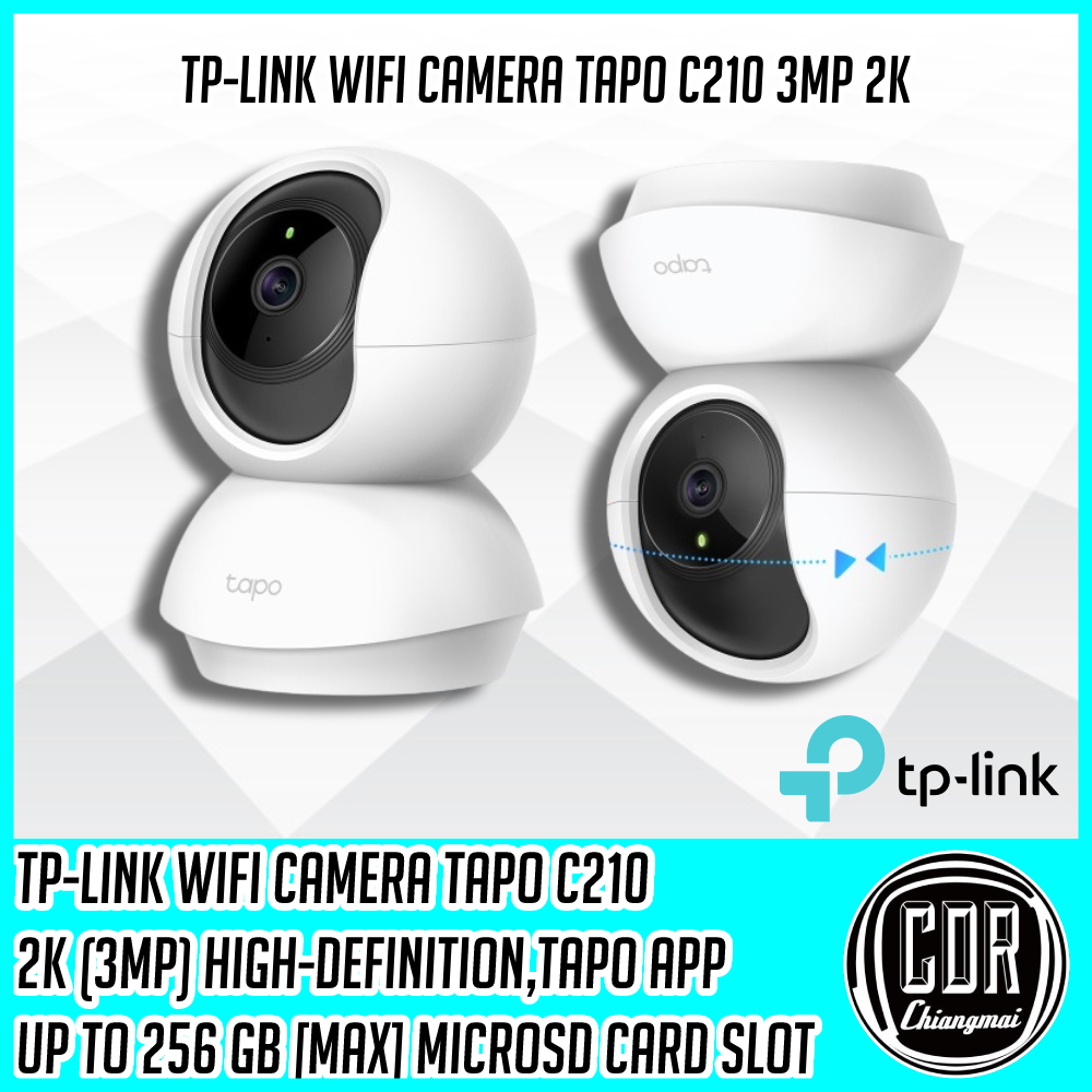 Tapo C210 ภาพคมชัด 3 MP Wi-fi Wireless IP Camera กล้องวงจรปิด (รับประกันศูนย์ไทย 2 ปี)
