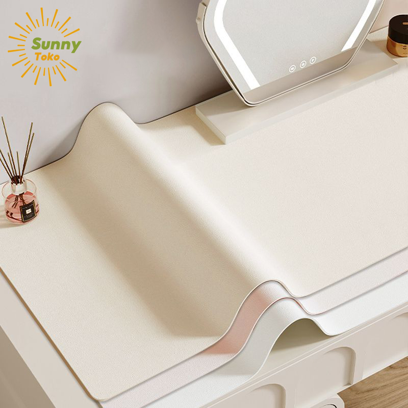 [พร้อมส่ง] PU าปูโต๊ะ ผ้าคลุมโต๊ะ PVC ผ้าคลุมโต๊ะ กันลื่น กันน้ํามัน สีพื้น แบบเรียบง่าย สําหรับนักเรียน คอมพิวเตอร์