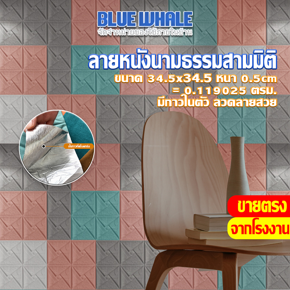 [ราคาส่วนลด ถูกที่สุด] เรียบหรู วอลเปเปอร์กันกระแทก 3 มิติ วอลเปเปอร์กาวในตัว สติ๊กเกอร์ติดผนัง ติดง่าย ตกแต่งห้องเด็กๆ