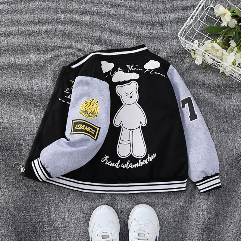 *พร้อมส่ง* เสื้อแจ็กเก็ตสำหรับเด็ก เสื้อเบสบอล มีสองสีให้เลือก