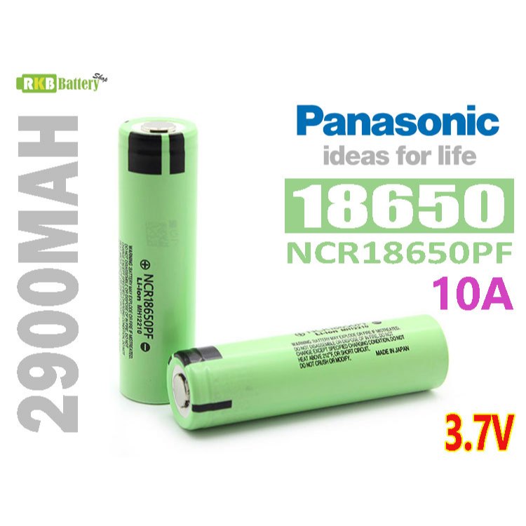 [พร้อมส่ง] NCR18650PF Panasonic 2900mah 10A 3.7v Rechargeable Li-ion Battery ถ่านชาร์จแบตเตอรี่ลิเธียมของ