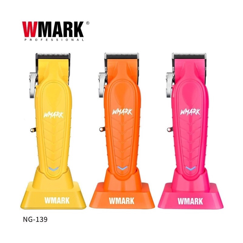 ปัตตาเลี่ยน ไร้สาย Wmark NG-139 เครื่องตัดผมไฟฟ้าหัวน้ํามันขายร้อนฐานชาร์จช่างทําผมร้านทําผม AB7R