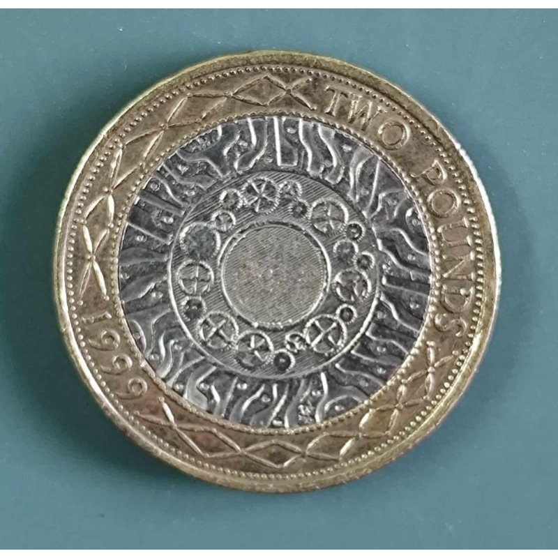 เหรียญต่างประเทศ อังกฤษ United Kingdom 2 ปอนด์ Pound ปี 1999 ผ่านการใช้งาน สภาพสวยๆ (คละเหรียญ) #10