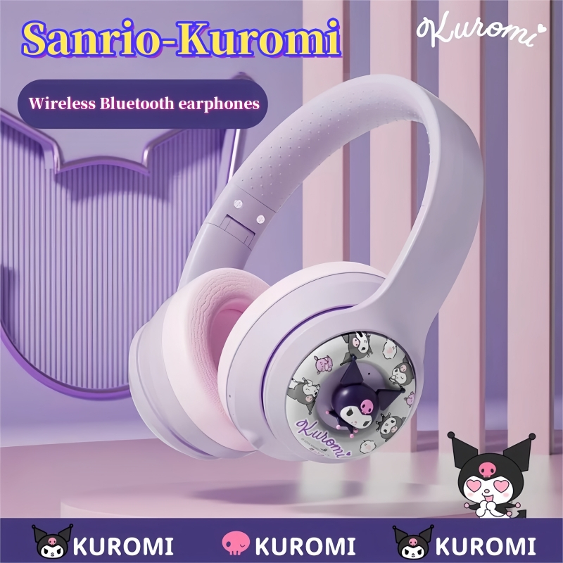 Sanrio ชุดหูฟังบลูทูธไร้สาย My Melody Kuromi HIFI+70H Wireless Headphones ลดเสียงรบกวน RGB 5.4