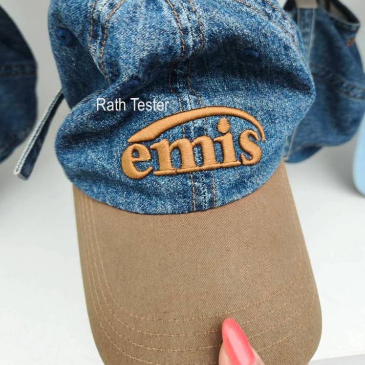 รุ่นใหม่ หมวก Emis Washed Denim สี Blue/Brown ของแท้ 100% พร้อมส่ง