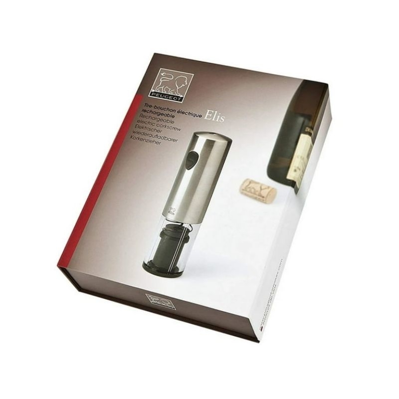 PEUGEOT ELIS RECHARGEABLE CORKSCREW - ที่เปิดไวน์แบบไฟฟ้า PEUGEOT รุ่น ELIS สีเงิน