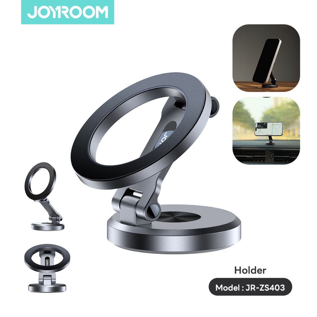 Joyroom ที่ยึดมือถือในรถ รุ่น JR-ZS403 แบบแม่เหล็ก พับและปรับได้ 270° ติดแน่นและทนทาน