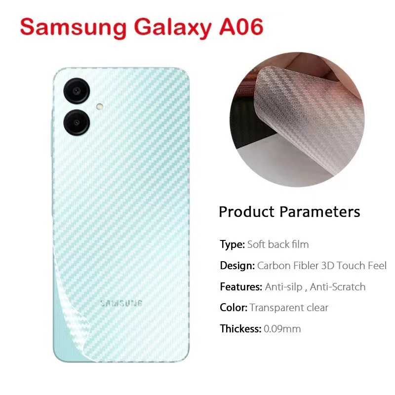 Galaxy S24 FE/Galaxy A16 5G/A06ตรงรุ่น(พร้อมส่งในไทย)ฟิล์มหลังเคฟล่าSamsung Galaxy A06