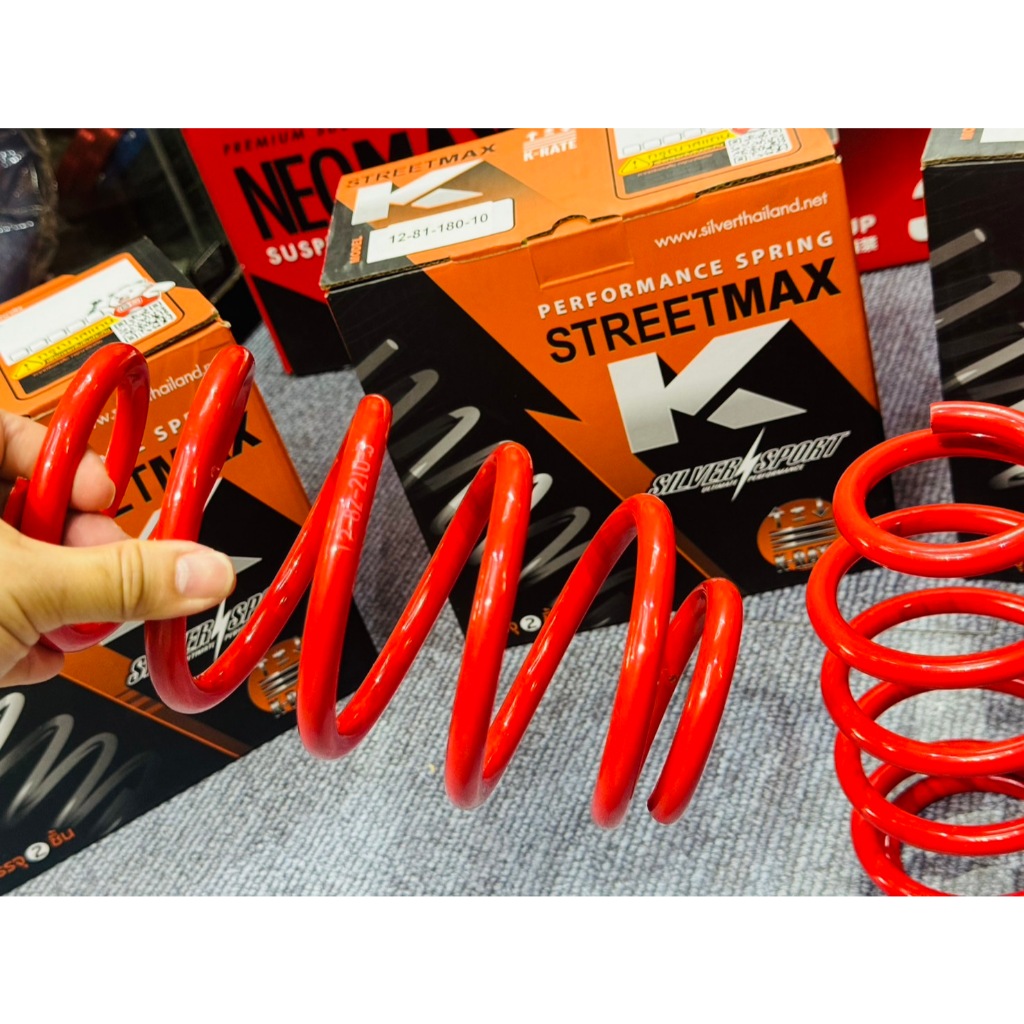 สปริงค่าเค Silver Sport ทรงหลอด ทรงโอ่ง กลม toyota honda mazda ของแท้ ใช้กับ โช้คสตรัท โช๊คแต่งเท่าน
