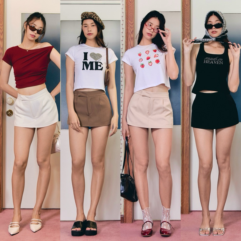 BEMYCHIC กระโปรงกางเกงขอบยื่น รุ่น Milan shorts