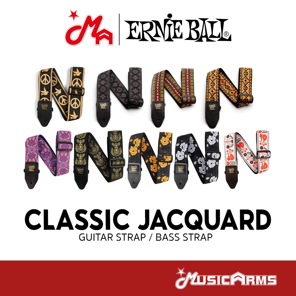 Ernie Ball Classic Jacquard Guitar Strap สายสะพายกีต้าร์ Music Arms