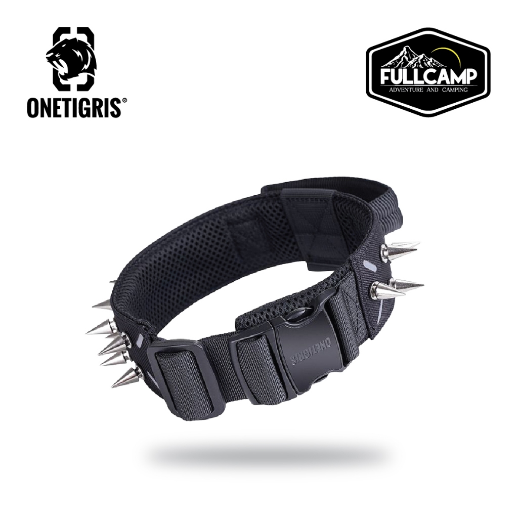 OneTigris ปลอกคอสุนัข Spiked Dog Collar 13 ปลอกคอสัตว์เลี้ยงปรับขนาดได้ สำหรับสัตว์เลี้ยง สุนัขตำรวจ