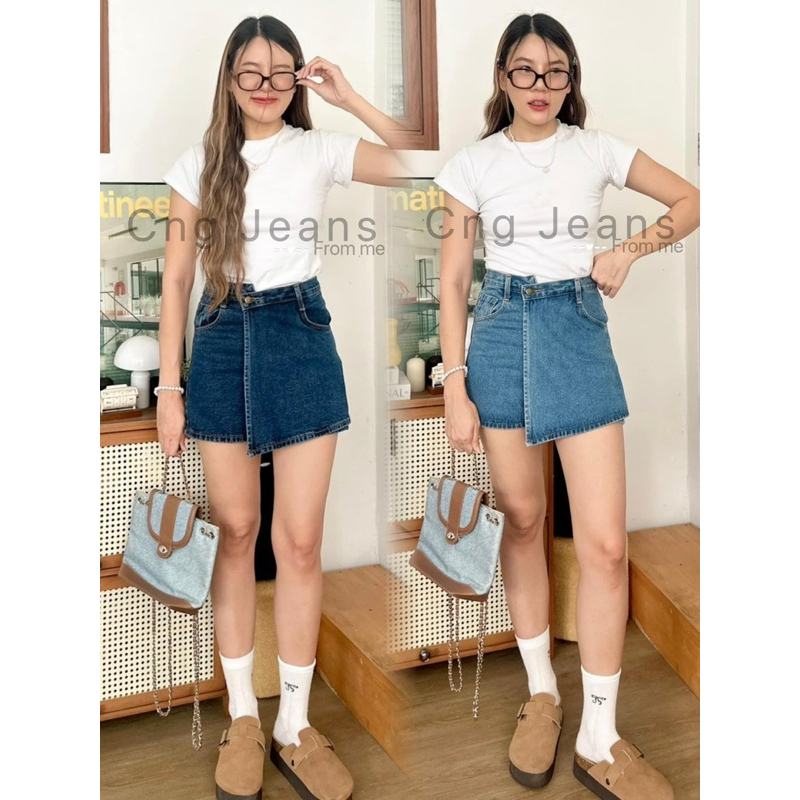 กางเกงกระโปรงรุ่นสั้น/ป้ายหน้า/แบรนด์cng