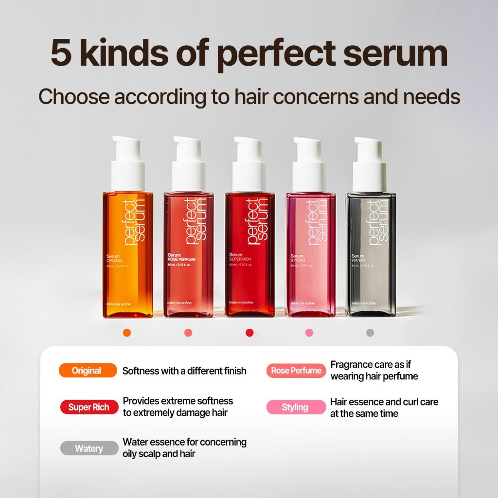 เซรั่มบำรุงผม อันดับ 1 จากเกาหลี Mise En Scene Perfect Serum Essence 80 ML ป้ายไทย