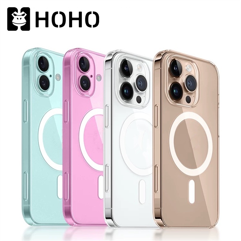 🔥เคสแม่เหล็ก🔥เคสใส ใช้สำหรับ iPhone 17 Air 16e 15 Plus 11 12 13 14 15 16 17 Pro Max Mini TPU Wireless charger Case