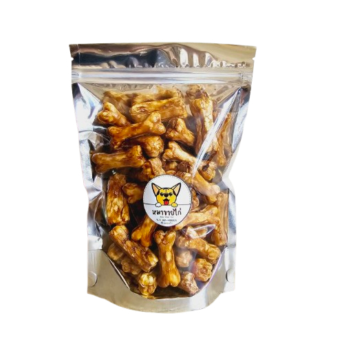 ครั้นชี่รูปกระดูกเคลือบเวเฟอร์รสตับ/รสไก่ สำหรับน้องหมาขนาด150กรัม