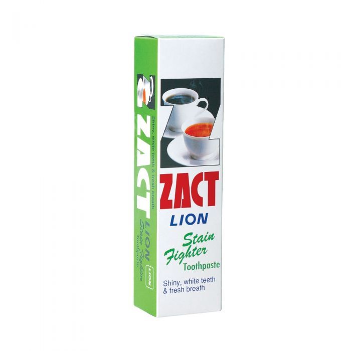 Exp.27 | ZACT ยาสีฟันขจัดคราบ แซคท์ สูตรสำหรับผู้ดื่มกาแฟ และชา (กล่องสีเขียว) 160 กรัม