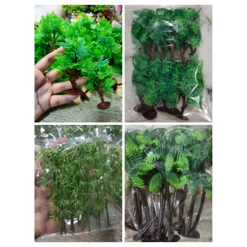 ขายส่ง แพค10ชิ้น โมเดลต้นไม้ ต้นไม้ปลอม แต่งสวนจิ๋ว สวนถาด ขนาดเล็ก