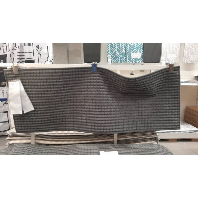 IKEAแท้ BRYNDUM บรึนดุม พรมสำหรับห้องครัว, เทา, 45×120 ซม.