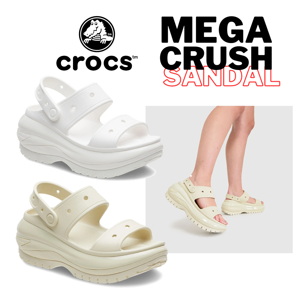 [ลด30% เก็บโค้ด 2509FASHDD] CROCS Mega Crush Sandal รุ่นใหม่ ฮิตสุด รองเท้า ครอคส์ ผู้หญิง พื้นหนา 6