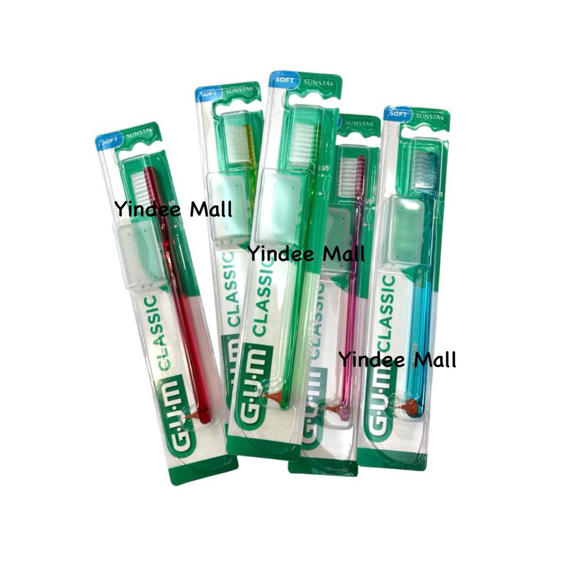 แปรงสีฟันผู้ใหญ่ GUM CLASSIC รุ่น 409 แปรงสีฟันทำความสะอาดเหงือกและฟัน ประกอบด้วยขนแปรงนุ่ม 4 แถว 9 กระจุก